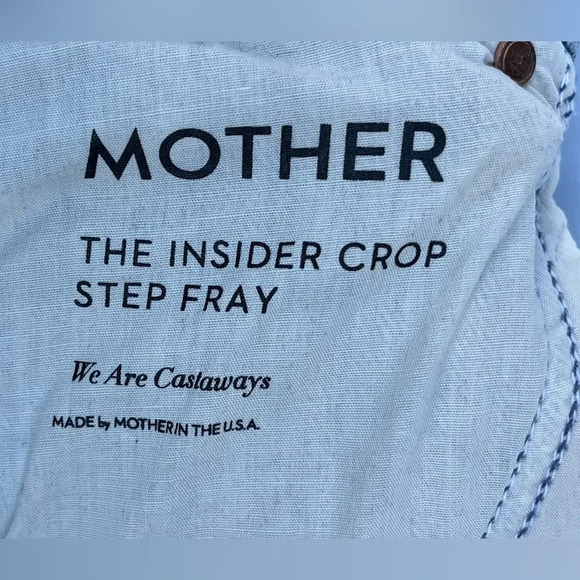 MOTHER SUPERIOR DENIM Insider crop step fray jeans in We Are Castaways blue 23 - Picture 15 of 17